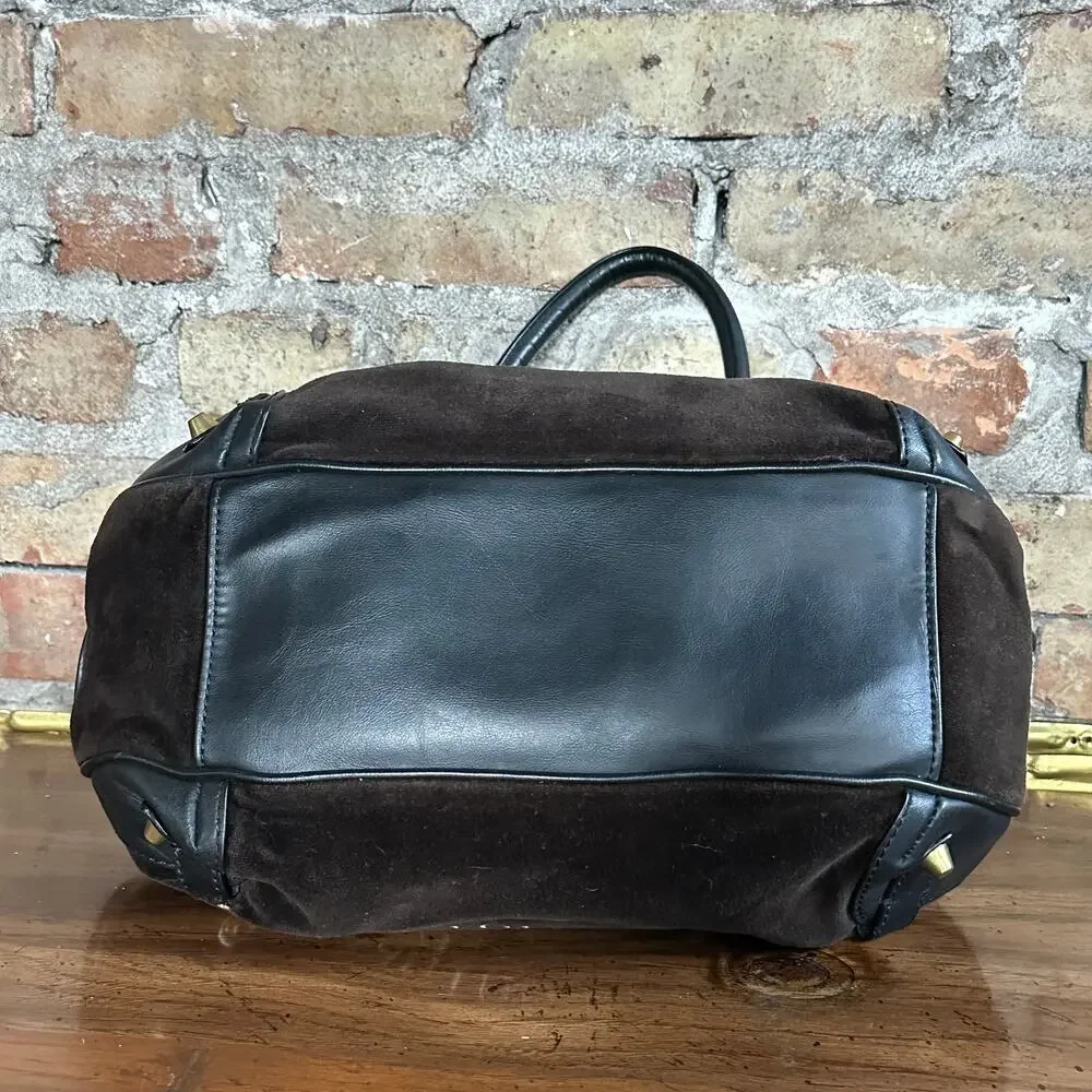 Vintage Y2K Juicy Couture Brown Velour Shoulder Bag